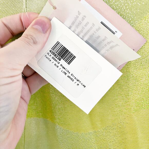 Alexis Angelika Straight Leg Pants in Lime Waves - Picture 8 of 11